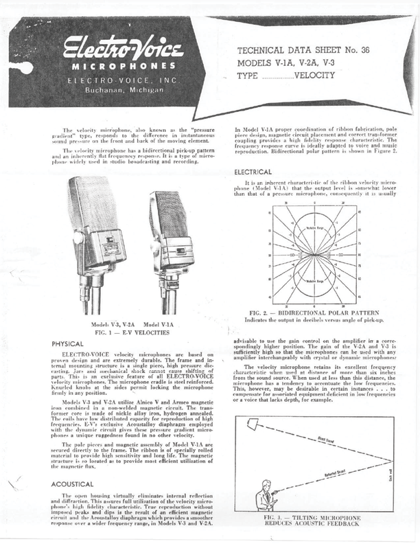 EV V1A sheet