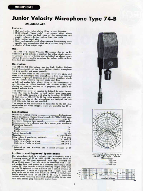 RCA 74B Jr sheet
