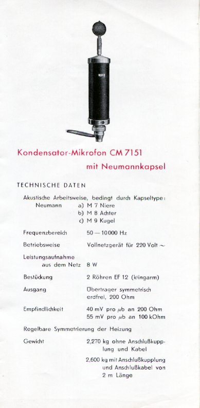 RFT CM7151 specs