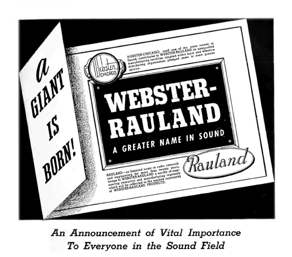 webster Rauland merger